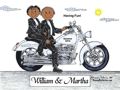 Motorcycle Lover - White Bike, Couple - Friendly Folks image 1