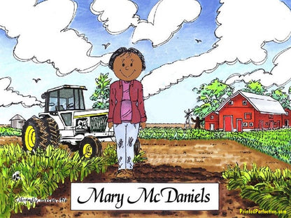 Farmer - White Tractor, Female - Friendly Folks image 1