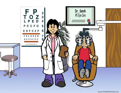 Optometrist, Eye Doctor, Female - NTT Personalized Snow Globe