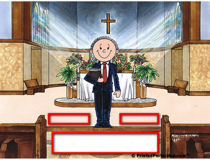 Pastor, Preacher, Minister, Male - Friendly Folks Personalized Snow Globe