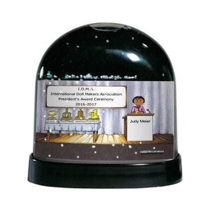 Award, Female - Friendly Folks Personalized Snow Globe