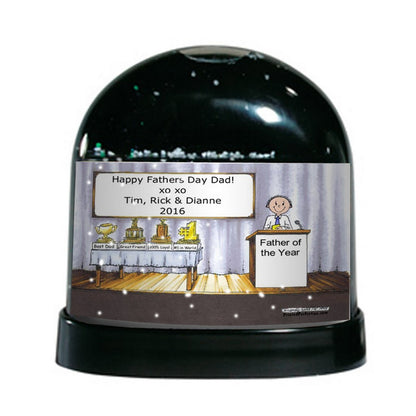 Award Winner, Male - Personalized Personalized Snow Globe