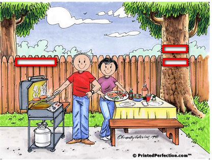 Family BBQ, Couple Only - Friendly Folks Personalized Snow Globe