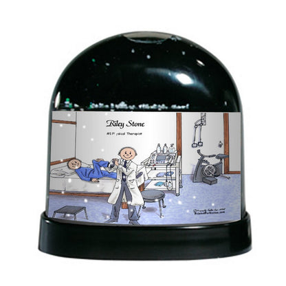 Physical Therapist, Male - Friendly Folks Personalized Snow Globe