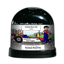 Race Car Driver, Male - NTT Personalized Snow Globe