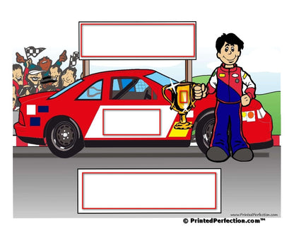 Race Car Driver, Stock, Male - NTT Personalized Snow Globe