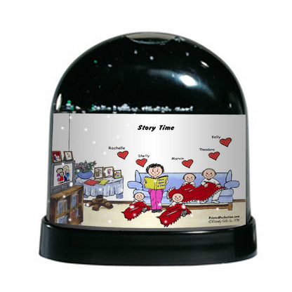 Little Angels 4, with Female - Friendly Folks Personalized Snow Globe