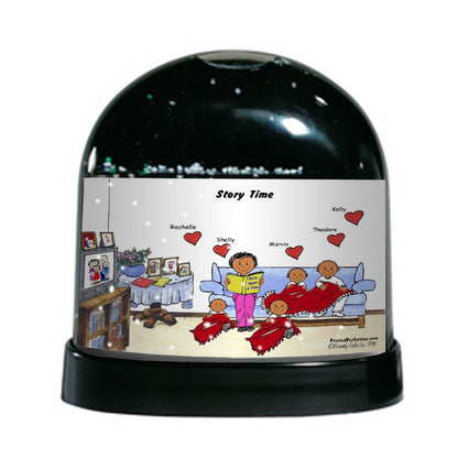 Little Angels 4, with Female - Friendly Folks Personalized Snow Globe