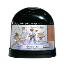 Plumber, Male - Friendly Folks Personalized Snow Globe