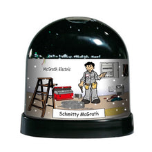 Electrician, Electrical Contractor, Male - NTT Personalized Snow Globe