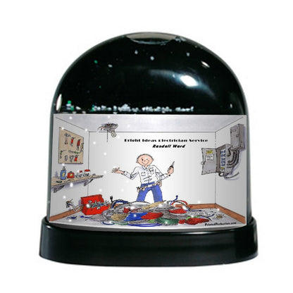 Electrician, Male - Friendly Folks Personalized Snow Globe