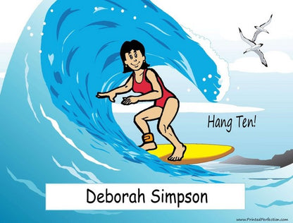 Surfer, Female - NTT Personalized Snow Globe
