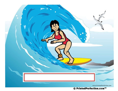Surfer, Female - NTT Personalized Snow Globe