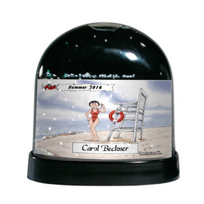 Lifeguard, Female - Friendly Folks Personalized Snow Globe