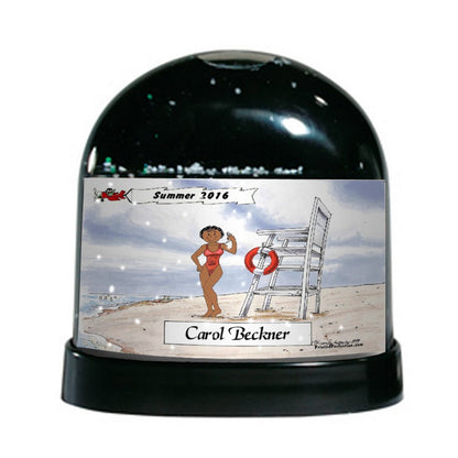 Lifeguard, Female - Friendly Folks Personalized Snow Globe