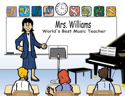 School Music Teacher, Female - NTT Personalized Snow Globe