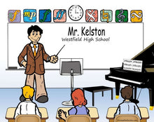 School Music Teacher, Male - NTT Personalized Snow Globe