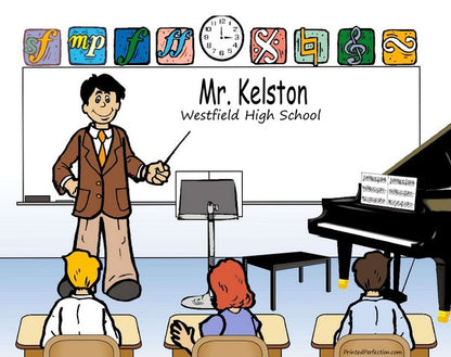 School Music Teacher, Male - NTT Personalized Snow Globe
