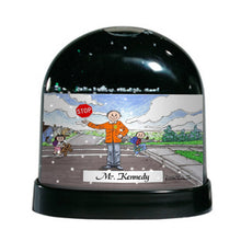 Crossing Guard, Male - Friendly Folks Personalized Snow Globe