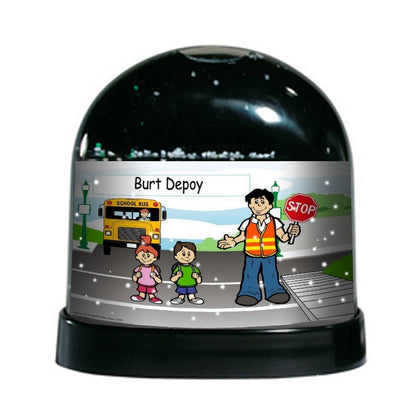 Crossing Guard, Male - NTT Personalized Snow Globe