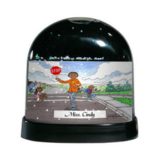 Crossing Guard, Female - Friendly Folks Personalized Snow Globe