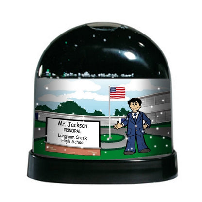 Principal, Manager, Male - NTT Personalized Snow Globe