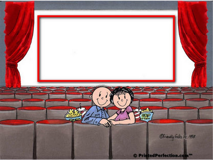 Lovers in the Theater, Theatre - Friendly Folks Personalized Snow Globe