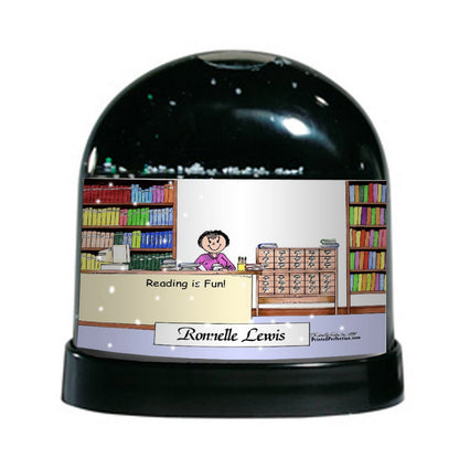 Librarian, Female - Friendly Folks Personalized Snow Globe