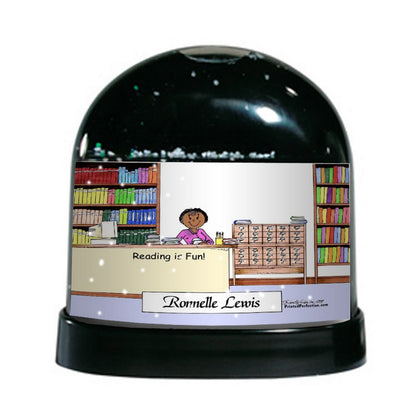 Librarian, Female - Friendly Folks Personalized Snow Globe
