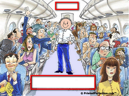 Flight Attendant, Male - Friendly Folks Personalized Snow Globe