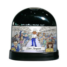 Flight Attendant, Male - Friendly Folks Personalized Snow Globe