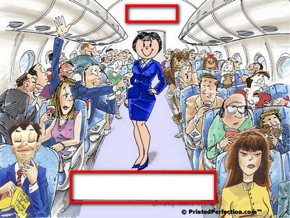 Flight Attendant, Female - Friendly Folks Personalized Snow Globe