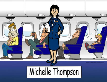 Flight Attendant, Female - NTT Personalized Snow Globe