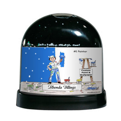 Painter, Female - Friendly Folks Personalized Snow Globe