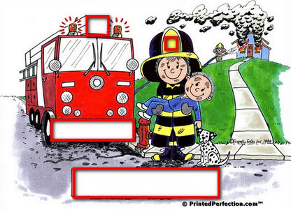 Fire Fighter, Female - Friendly Folks Personalized Snow Globe