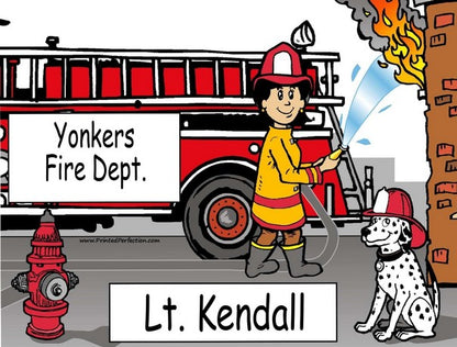 Fire Fighter, Female - NTT - Personalized Snow Globe
