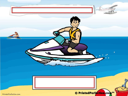 Jet Ski Rider, Male - NTT Personalized Snow Globe