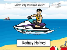 Jet Ski Rider, Male - NTT Personalized Snow Globe