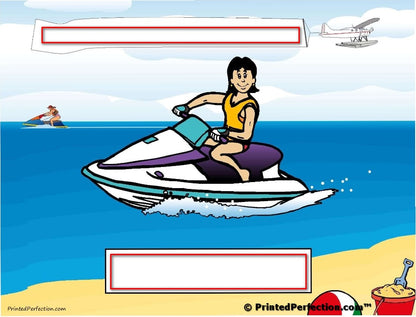 Jet Ski Rider, Female - NTT Personalized Snow Globe
