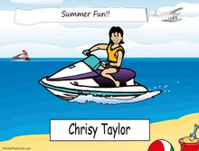 Jet Ski Rider, Female - NTT Personalized Snow Globe