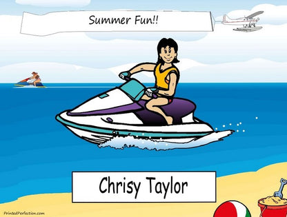 Jet Ski Rider, Female - NTT Personalized Snow Globe
