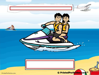 Jet Ski Rider, Couple - NTT Personalized Snow Globe