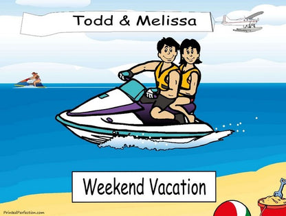 Jet Ski Rider, Couple - NTT Personalized Snow Globe