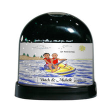 Jet Ski Rider, Couple - Friendly Folks Personalized Snow Globe