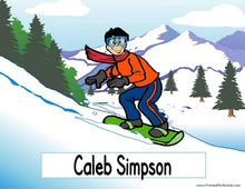 Snowboarding, Snowboarder, Male - NTT Personalized Snow Globe