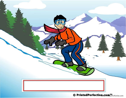 Snowboarding, Snowboarder, Male - NTT Personalized Snow Globe