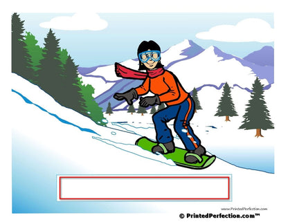 Snowboarding, Snowboarder, Female - NTT Personalized Snow Globe