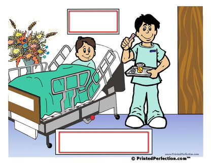 Nurse with Child Patient, Male - NTT Personalization Snow Globe