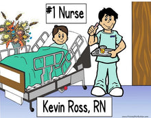 Nurse with Child Patient, Male - NTT Personalization Snow Globe