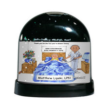 Nurse, Male with Child Patient - Friendly Folks Personalized Snow Globe